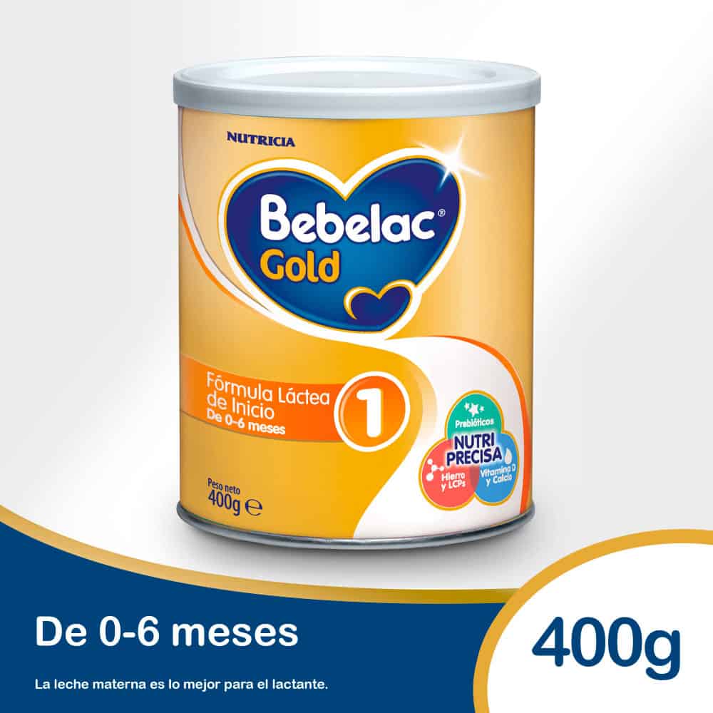 Bebelac ® Gold 1 Fórmula láctea de inicio, Lata de 400g - Peque Ayuda