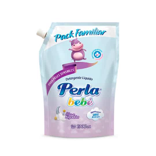 Detergente Líquido Perla Bebé Manzanilla Doypack 1300 Ml 