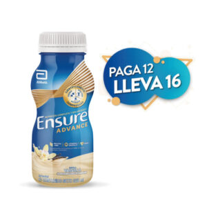 Pack 16 Ensure Advance Líquido Vainilla 220 ml (Paga 12 lleva 16)