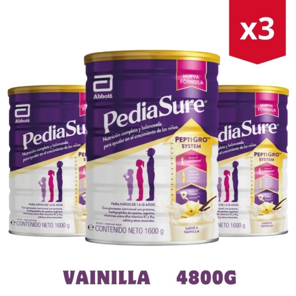 pediasure vainilla combo x 3 latas