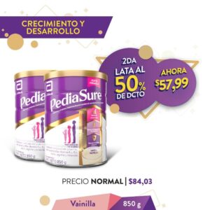 pack pediasure vainilla 850g