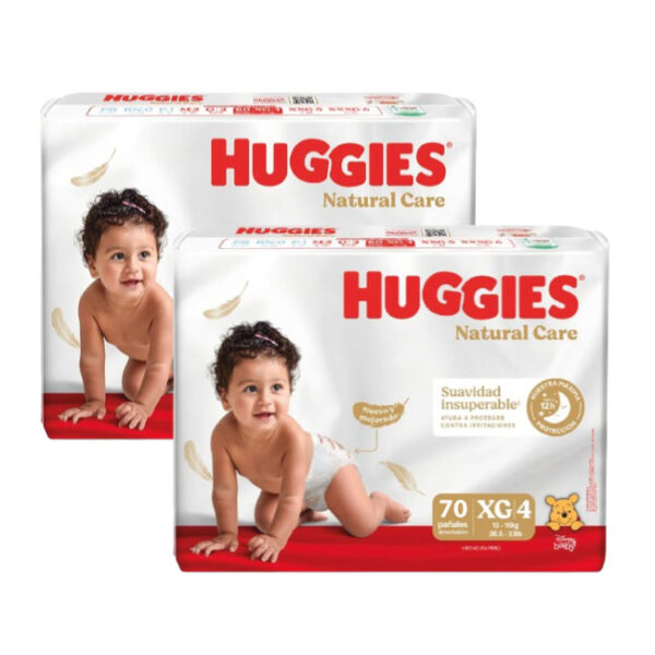 Pañal Huggies Natural Care Xtra Care XG x 140