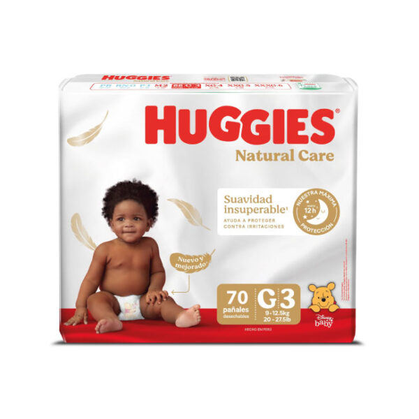 Pañal Huggies Natural Care Xtra Care G x 70