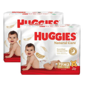 Pañal Huggies Natural Care Xtra Care M x 140