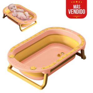 Bañera para bebés Retractil Rosa y Amarillo Úpale