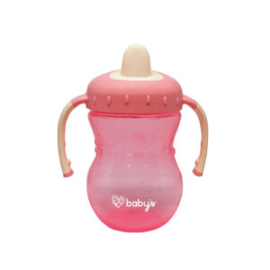 Taza Babys Boquilla Suave 10 Oz Antiderrame Rosa