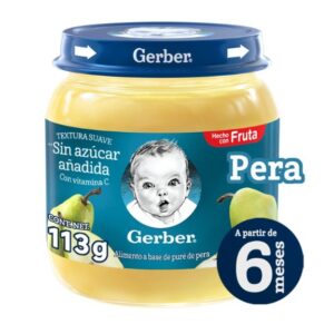 Compota GERBER® Pera Puré Frasco 113g