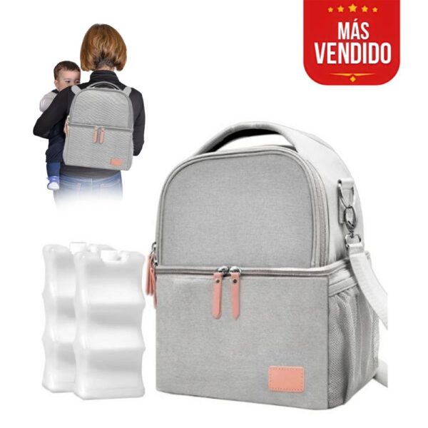 Bolso Térmico Gris + 2 Pilas de Hielo Úpale