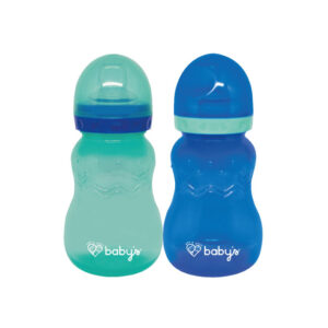 Vaso Babys Boquilla Silicon 2x1 11 oz Turquesa con Azul