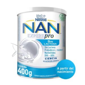 NAN® Sin Lactosa Fórmula Infantil Lata 400 g