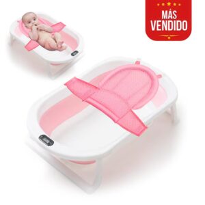 Bañera Retractil Rosa B04 + Malla de Baño Delgada Rosada Úpale