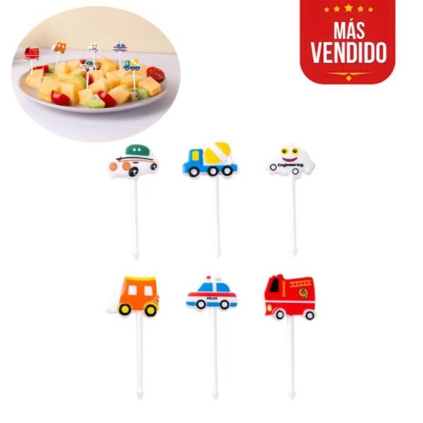 Pincho Palillo Comida Carros x 6 Úpale