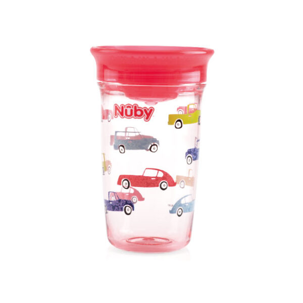 Vaso Nuby Wonder Antiderrame 10 Onz Rojo Carros