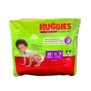 Pañal Huggies Active Sec Pants Xtra-Flex G x 25 (9 a 12.5Kg)