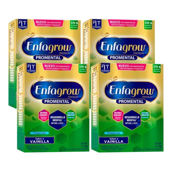 Fórmula de crecimiento Enfagrow Premium Preescolar Etapa 4 - Caja de 1100g (PAGA 3 LLEVA 4)