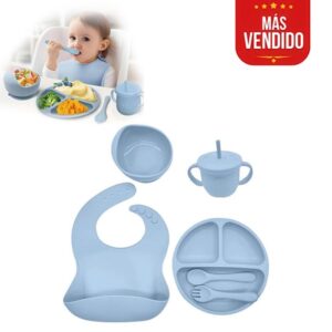 Kit de Alimentación x 6 Piezas Azul Pastel Úpale