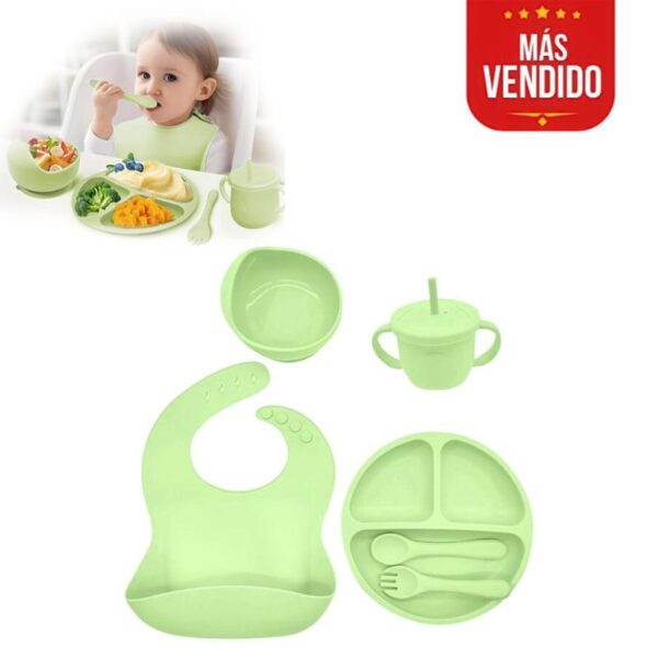Kit de Alimentación x 6 Piezas Verde Pastel Úpale