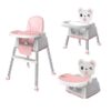 Silla de Comer Rosada Oso 6M+ Gancibaby