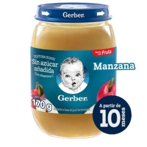 Compota GERBER® Alimento infantil Manzana Frasco 170g