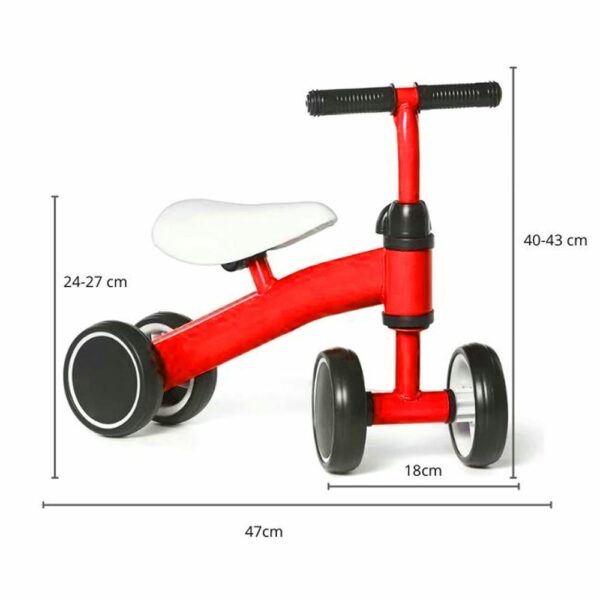 Bicicleta de Equilibrio Rojo 1 año Prime dimensiones