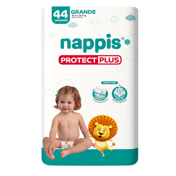 Pañal Nappis Protect Plus G x 44 (9 a 12,5 kg) - Peque Ayuda