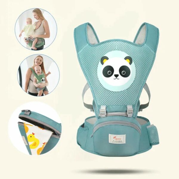 Canguro Babyroo Turquesa Panda Creciendo Juntos uso