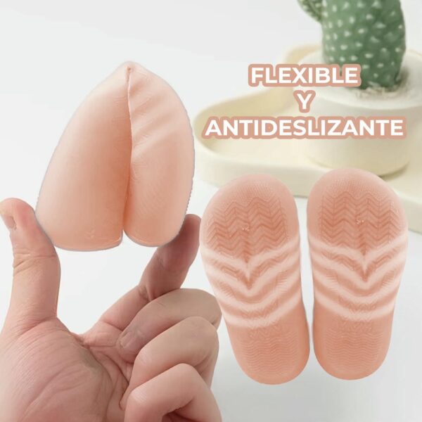 Pantuflas Antideslizantes (Zapamedias talla 18-18) Naranja- Amarillo Creciendo Juntos partes
