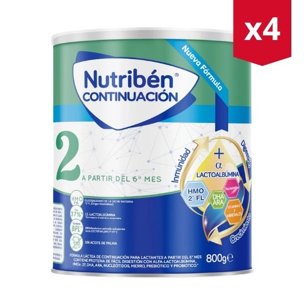 nutriben etapa 2 800g combo 4 unidades