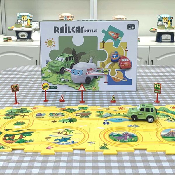 Pista De Eléctrica Dino 15 Piezas Úpale piezas