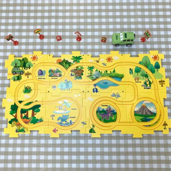 Pista De Eléctrica Dino 15 Piezas Úpale juego