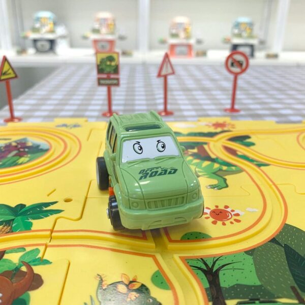 Pista De Eléctrica Dino 15 Piezas Úpale carro