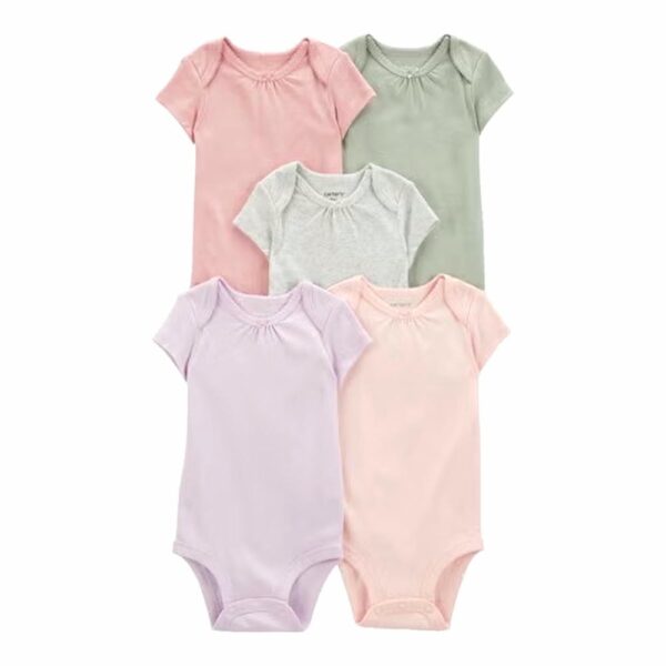 Set de 5 piezas Carters body manga corta 12m
