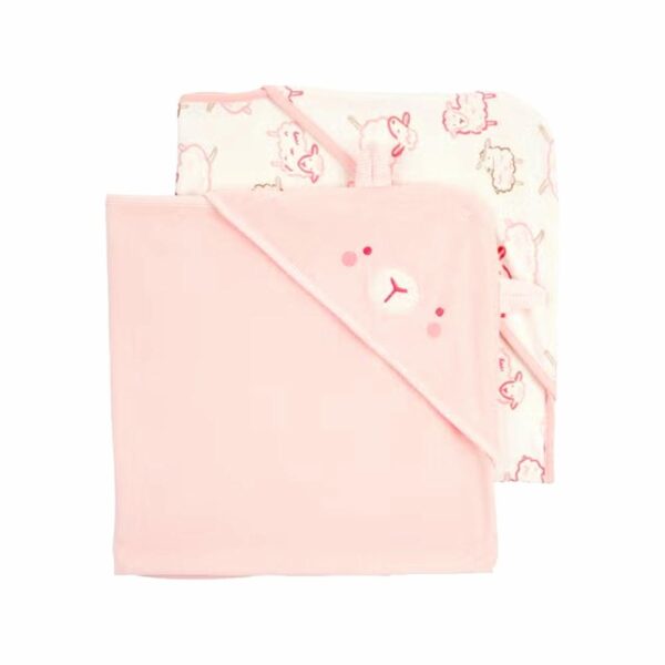 Pack 2 toallas Carters con capucha rosa