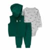 Set de 3 piezas Carters chaleco dinosaurio 12m