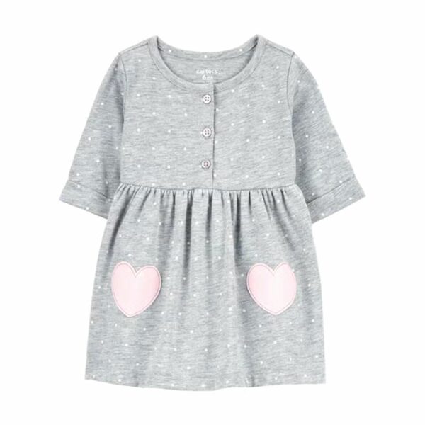 Vestido jersey Carters corazón 12m