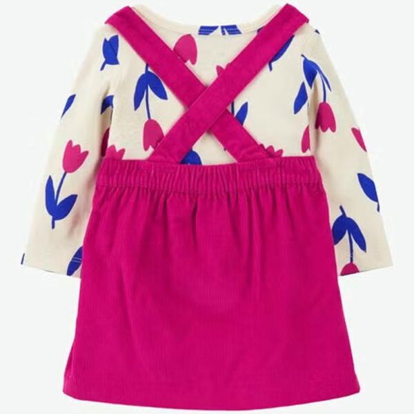 Set de piezas Carters Vestido rosa/blanco 24m vestido