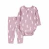 Set de 2 piezas Carters manga larga conejita 12m