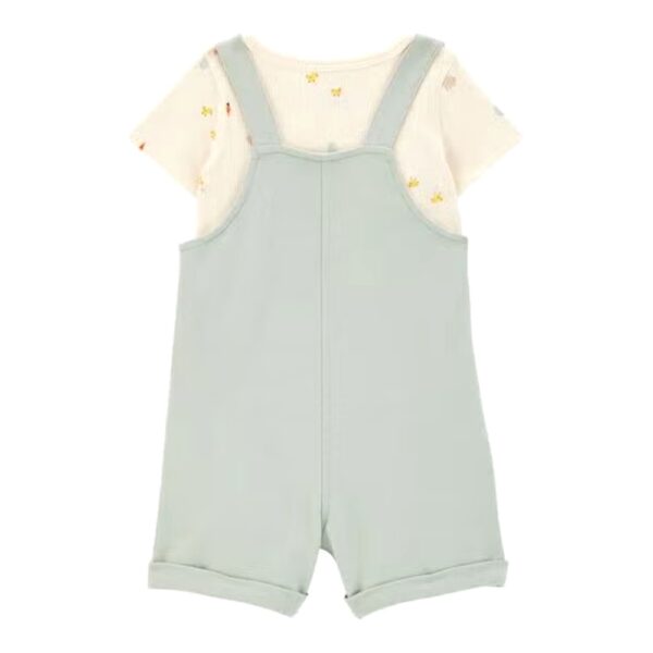 Set de 2 piezas Carters pantalón corto verde 12m conjunto