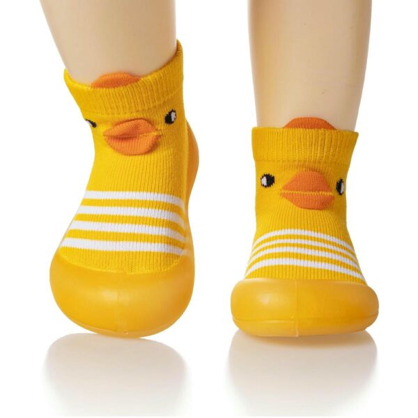 Pantuflas Antideslizantes (Zapamedias talla 22-23) Amarillo Patito Creciendo Juntos uso