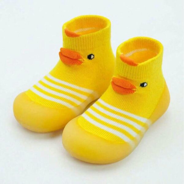 Pantuflas Antideslizantes (Zapamedias talla 22-23) Amarillo Patito Creciendo Juntos vista