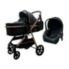 Coche Praga 6212 Con Porta Bebe - Bolso- Cubrepies Color Negro