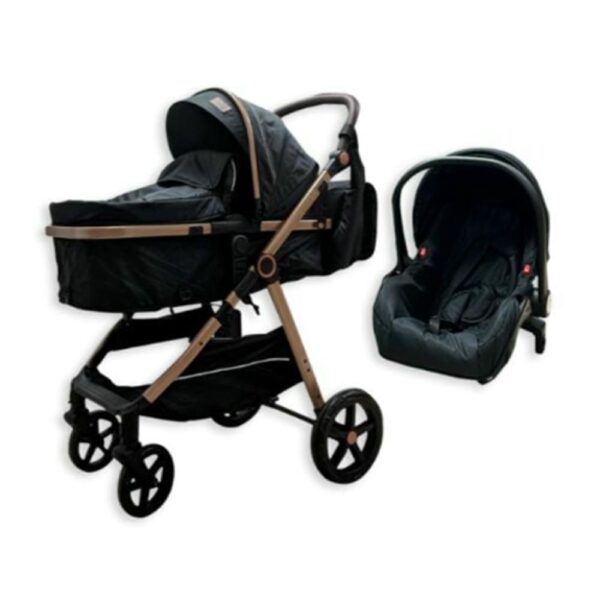 Coche Praga 6212 Con Porta Bebe - Bolso- Cubrepies Color Negro
