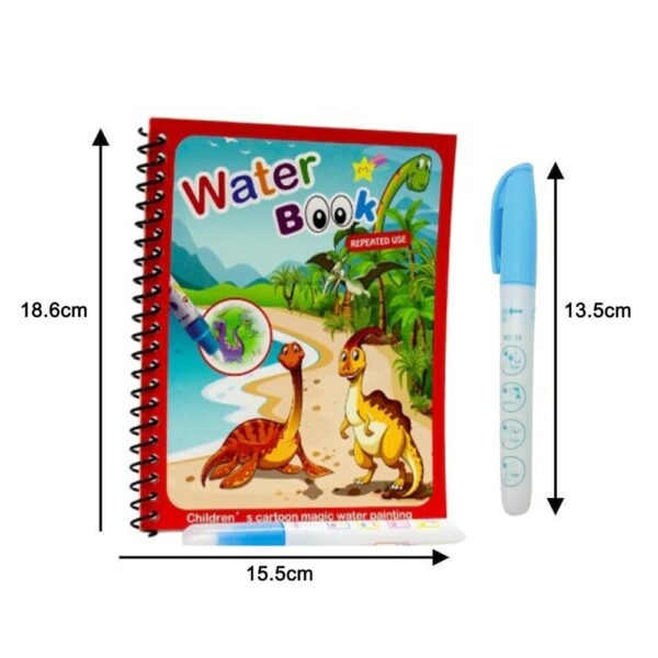 Libro Mágico de Agua para Niños Dinosaurios medidas