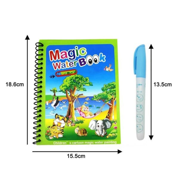 Libro Mágico de Agua para Niños Animales dimensiones