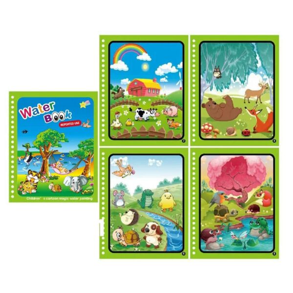 Libro Mágico de Agua para Niños Animales diseño