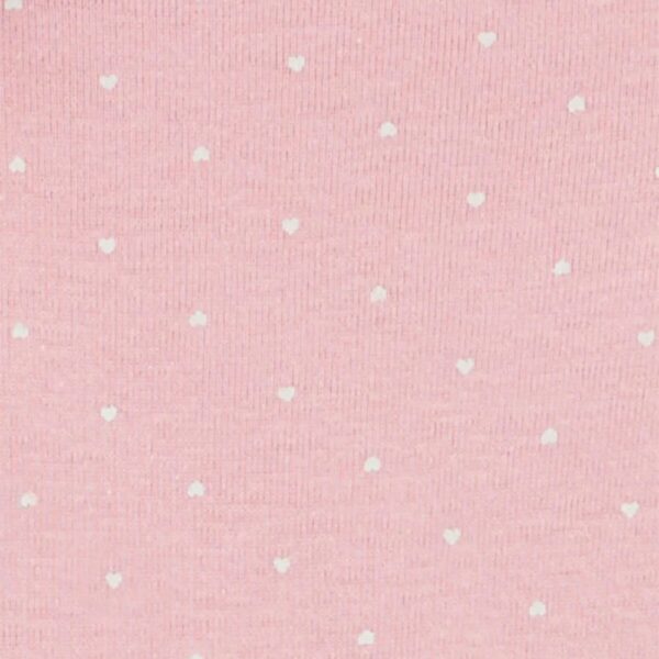 Pack de 5 bodies de manga corta con lunares y corazones para bebé 3M textura rosada