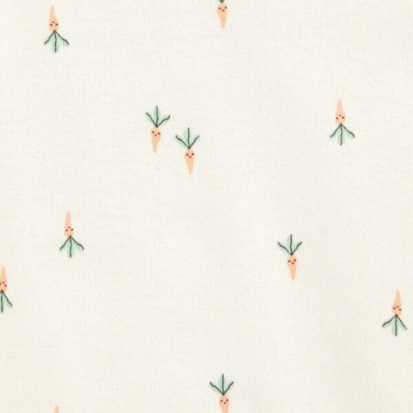 Pack de 5 bodies sin mangas con estampado de verduras para bebé - Marfil 12M zanahoria