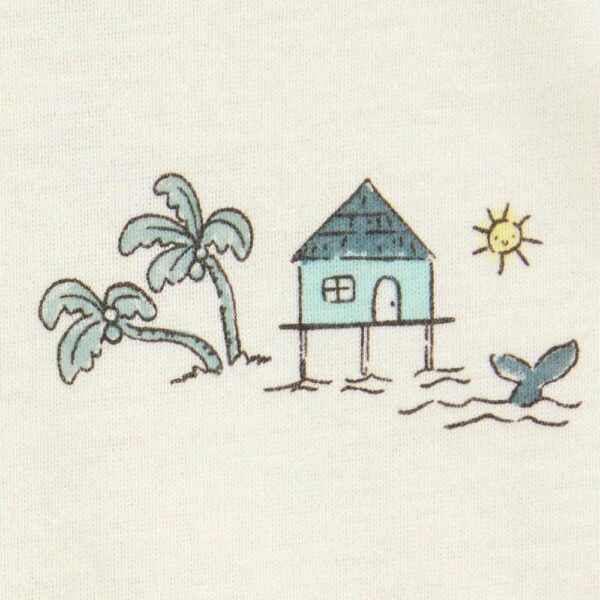 Pack de 5 bodies sin mangas con estampado de océano para bebé 12M casa de playa