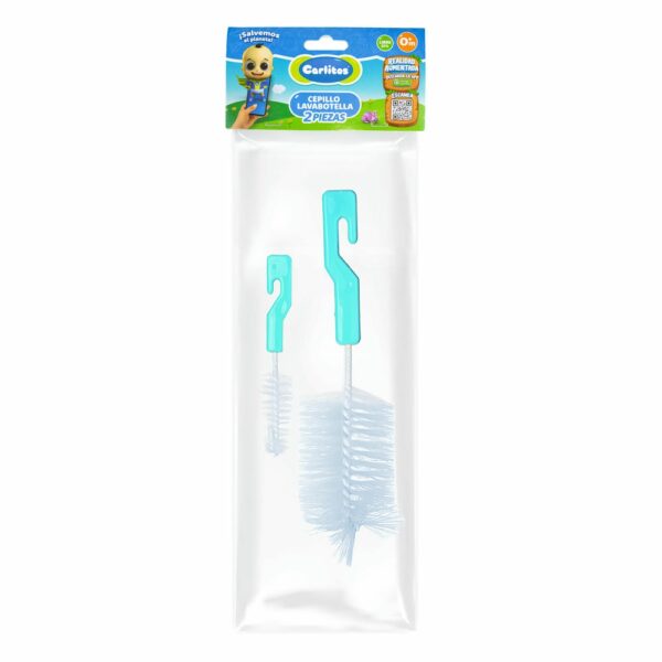 Cepillo Lavabiberon (Escobilla) Carlitos 2 Piezas Verde Agua