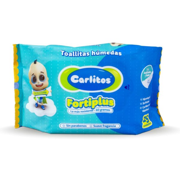 Toallitas Húmedas Carlitos Fortiplus Funda x 25 unidades